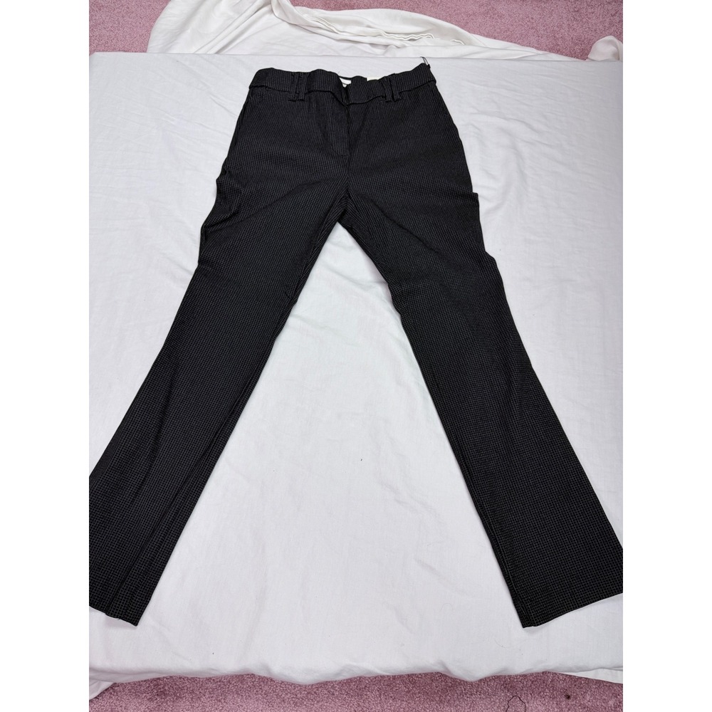 Jules & Leopold Womens Black White Micro Grid Slim Leg Ankle Pull On Pants NEW